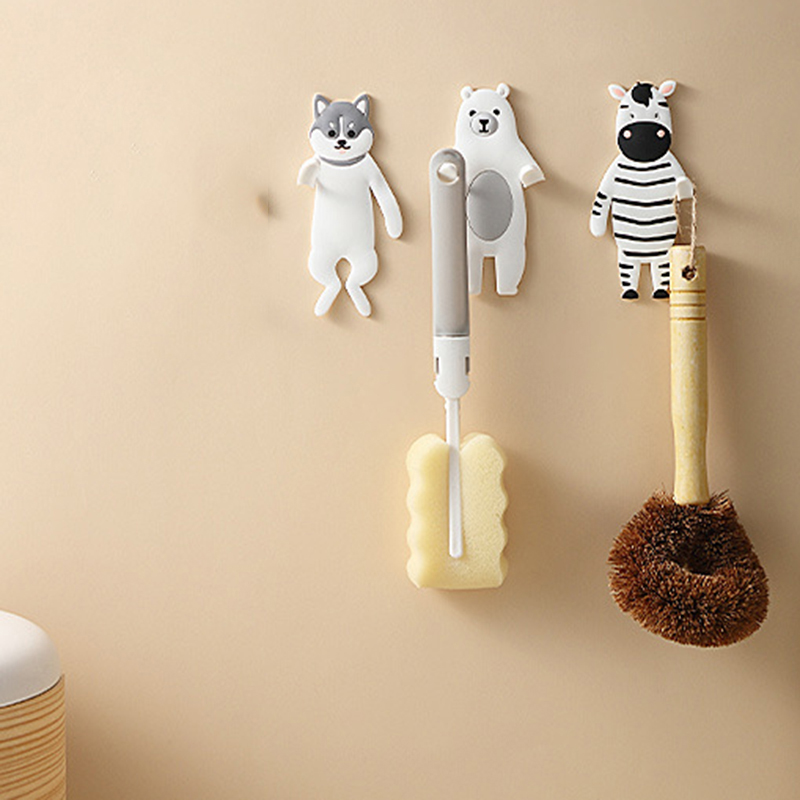 Móc Treo Đồ Dán Tủ Lạnh Hình Động Vật Hoạt Hình Sáng Tạo Dễ Thương