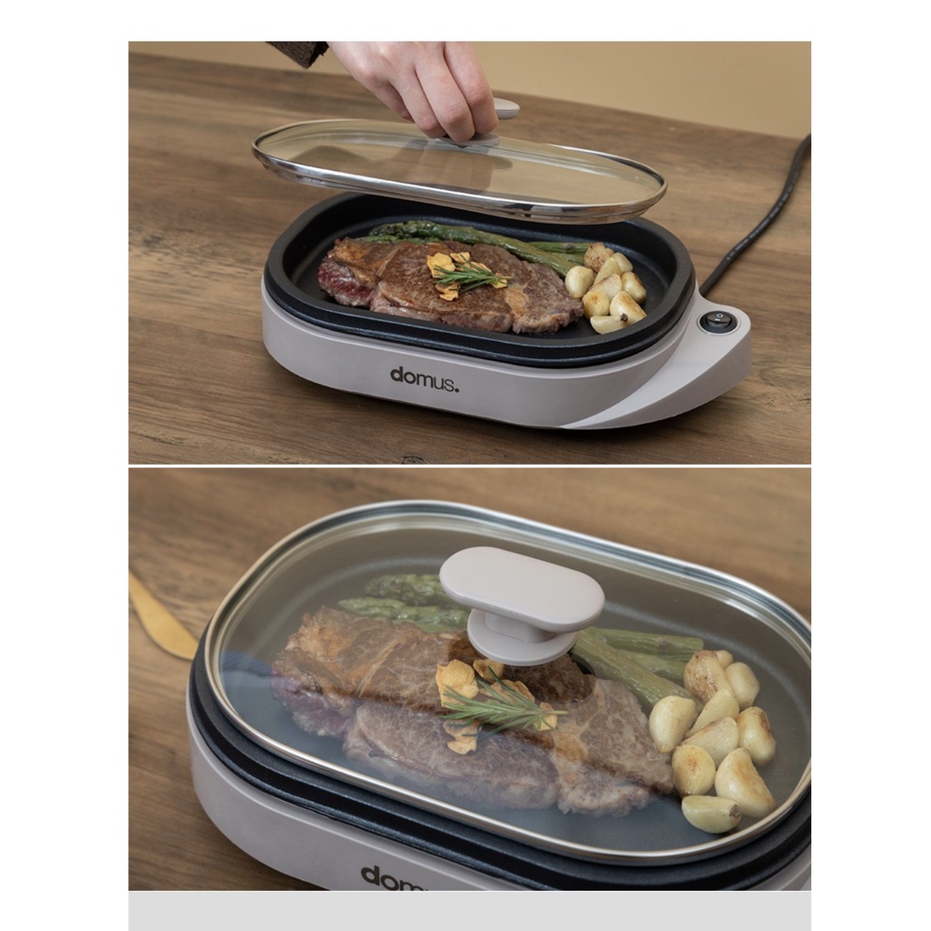 [Nội địa Hàn Quốc] Bếp nướng điện mini kèm nắp DOMUS 3 màu cực xinh xắn Hàn Quốc