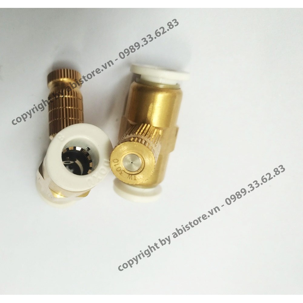 BÉC PHUN SƯƠNG NỐI ỐNG 8MM, BÉP ĐỒNG PHUN SƯƠNG ĐẸP GIÁ RẺ( tê đồng phun sương )