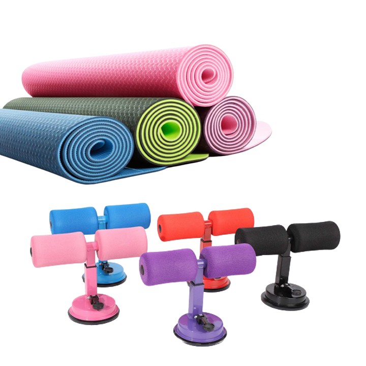 Bộ thảm tập Yoga TPF 6mm và chữ T tập cơ bụng giảm mỡ thừa cao cấp