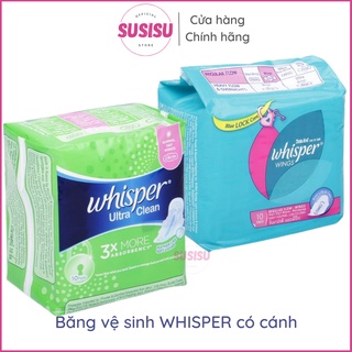 Băng vệ sinh whisper regular flow-wings/bvs mỏng cánh whisper ultra clean 24cm loại có cánh