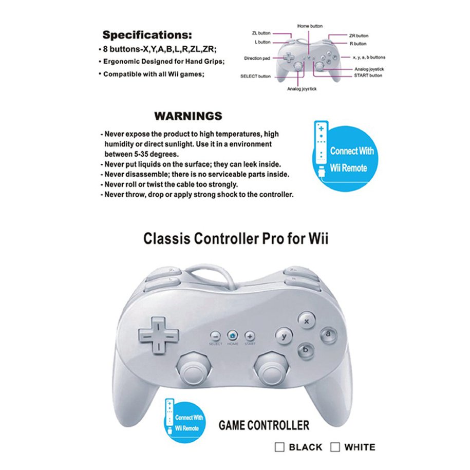 Bộ tay cầm điều khiển chơi Game PAD chuyên nghiệp cho Nintend Wii CONSOLE