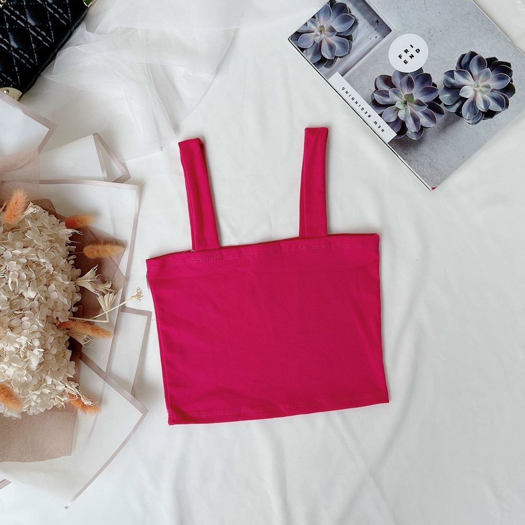 Áo 2 dây bản to croptop về đủ màu alohashop91