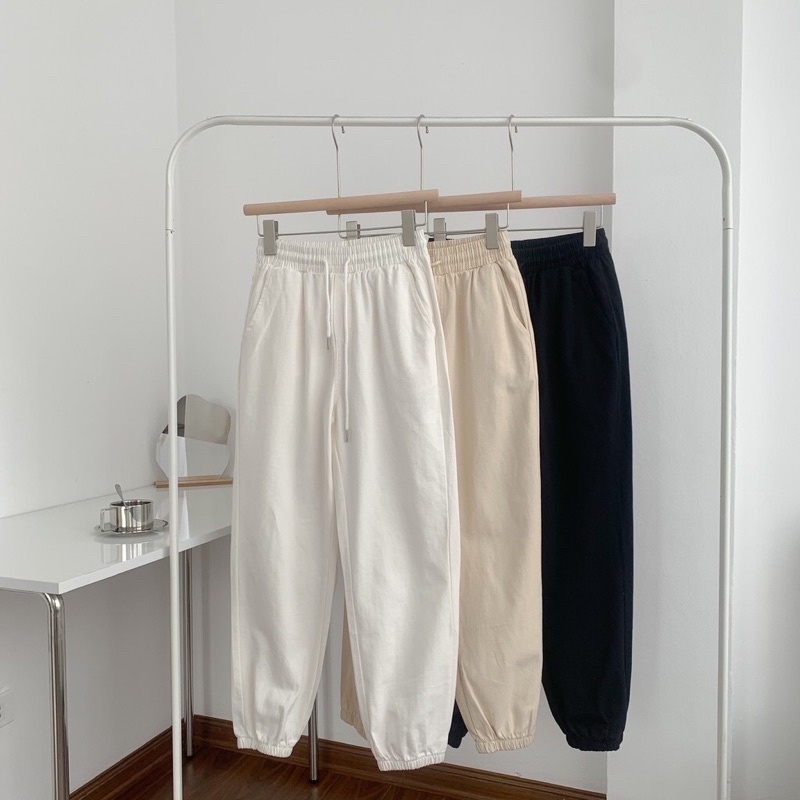 QUẦN JOGGER CHẤT THÔ ĐŨI CẠP CHUN CÓ DÂY RÚ