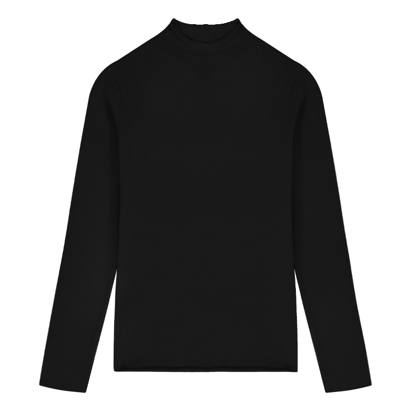 Áo Sweater Dệt Kim IELGY Cổ Cao Tay Dài Dáng Ôm Màu Đen Cơ Bản Thời Trang Mùa Thu Cho Nữ 2021