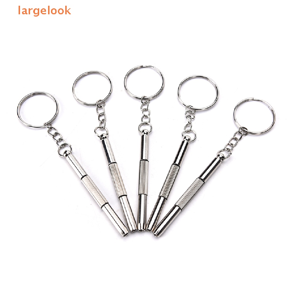 [Biglook] Bộ 5 Tua Vít Mini 3 Trong 1 Sửa Kính Mắt Đồng Hồ Với Móc Khóa
