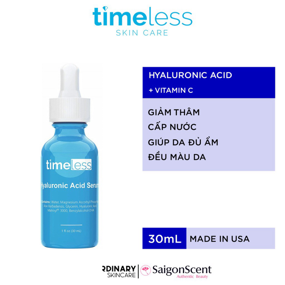 SALE SALE Tinh chất cấp nước sáng da Timeless HA + Vitamin C ( 30mL ) SALE SALE