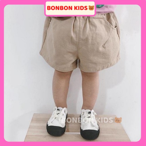 Quần Sooc Trẻ Em Có Túi Chất Kaki Loại 1 Cho Bé Trai 1, 2, 3, 4 Tuổi, Quần Short Lửng Phong Cách Hàn Quốc BONBON KIDS