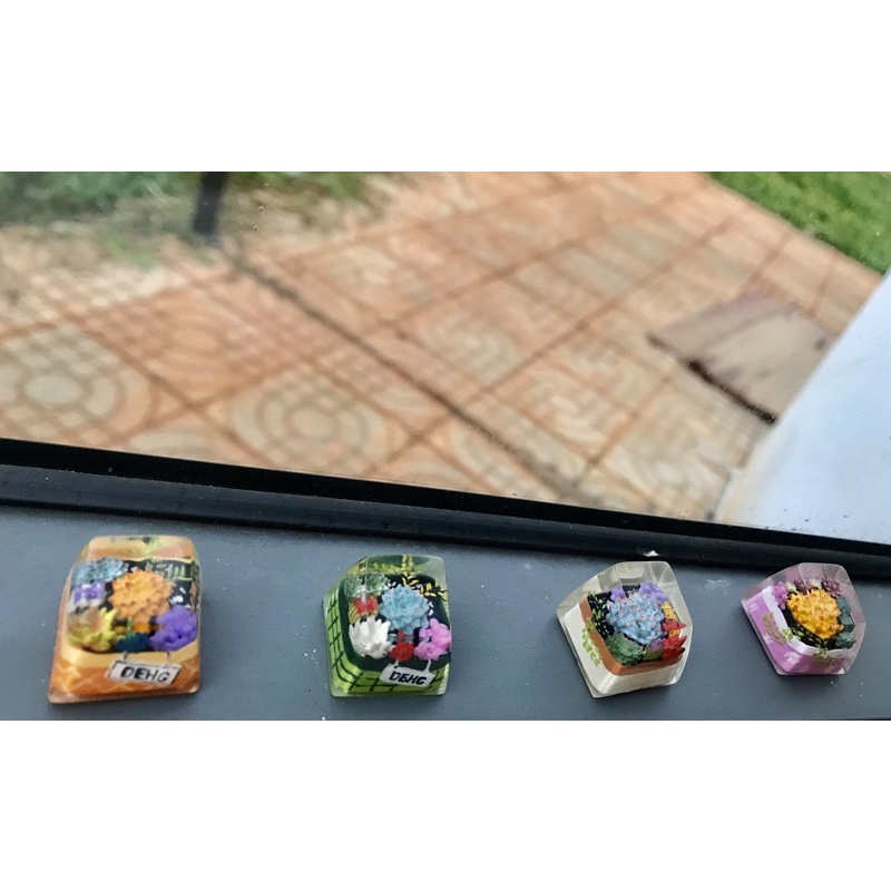 Nút bàn phím cơ sen đá dễ thương SA R1 nút bàn phím resin