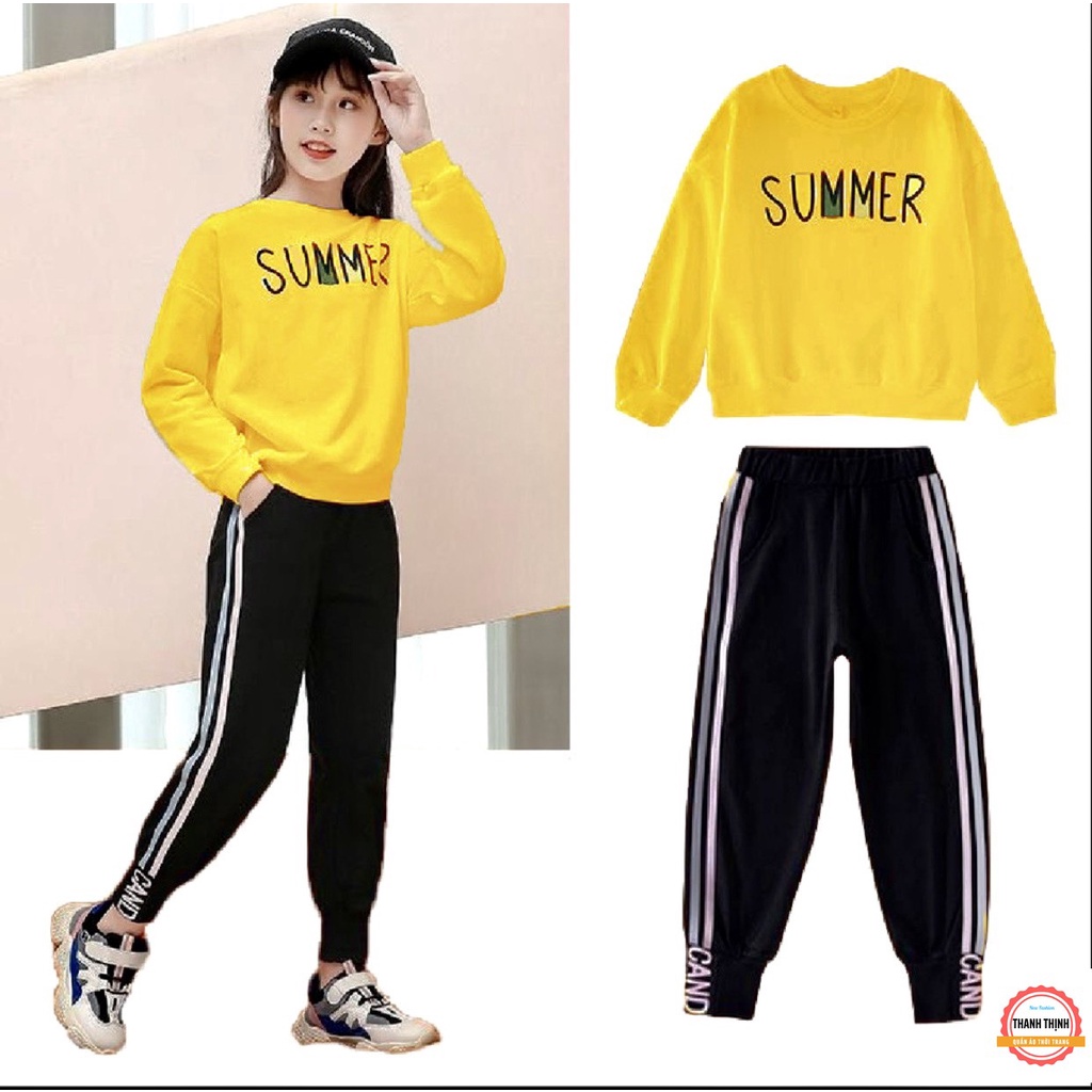 Set Bộ Đồ Cho Bé Gái Mùa Đông THANH THỊNH 14-45kg Mẫu SUMMER.