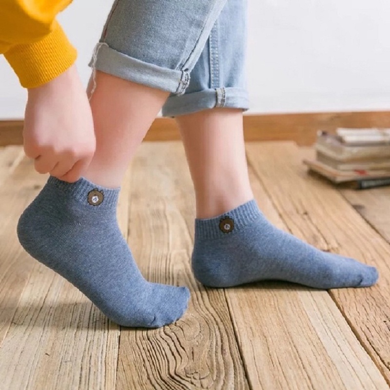 Tất Nữ ❤️FREESHIP❤️ Tất Gấu Nữ brown nữ cổ ngắn cute dễ thương (ảnh thật shop chụp)