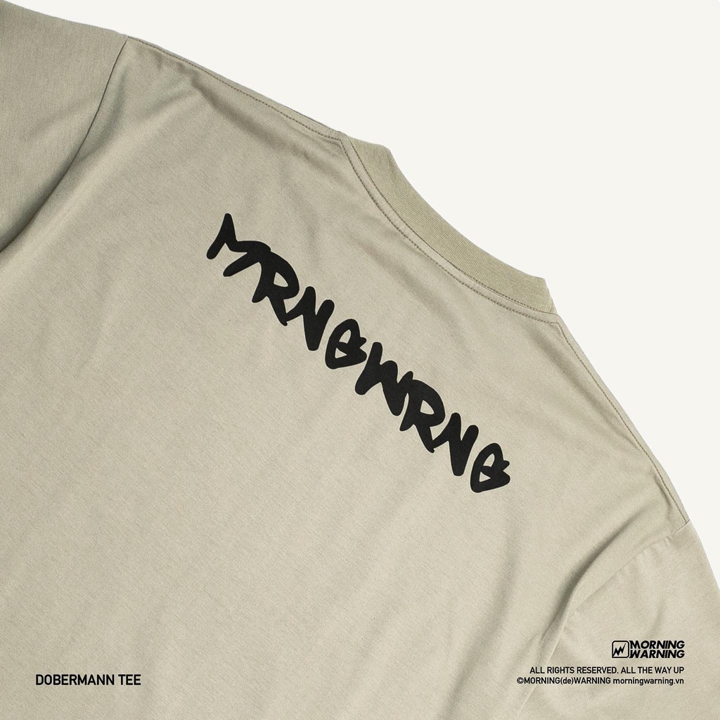 Áo thun Morning Warning Dobermann - Áo Thun Unisex Form Rộng Tay Lỡ Oversize Local Brand