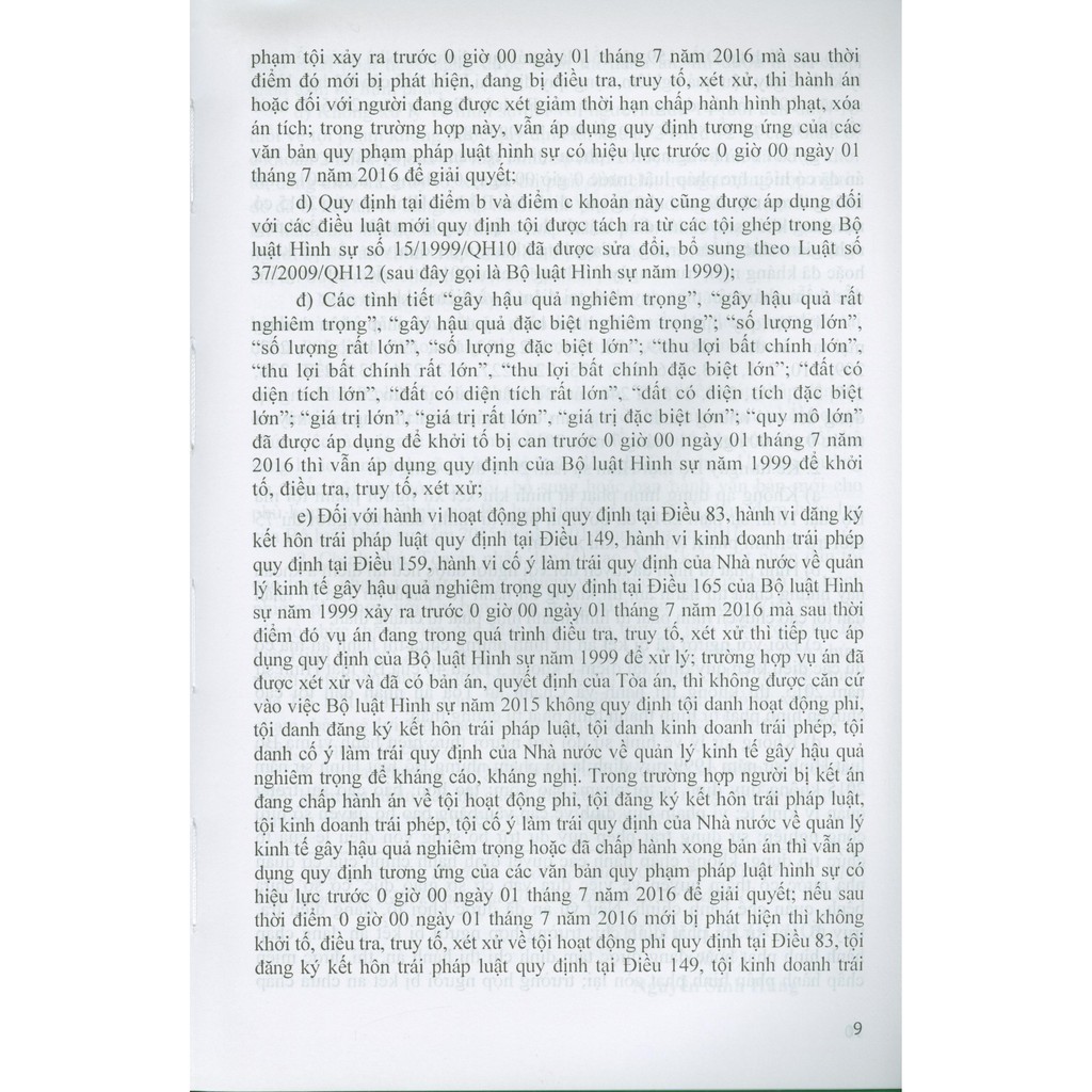 Sách - So Sánh Bộ Luật Hình Sự Năm 1999 (SĐ,BS Năm 2009) Với Bộ Luật Hình Sự Năm 2015 (SĐ,BS Năm 2017) | BigBuy360 - bigbuy360.vn