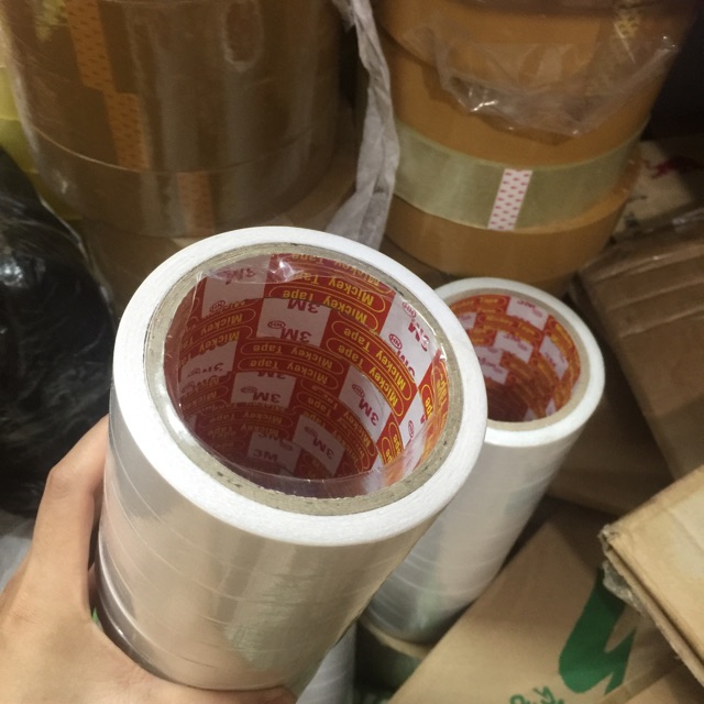 1 cây băng dính 2 Mặt loại dày nhiều cuộn