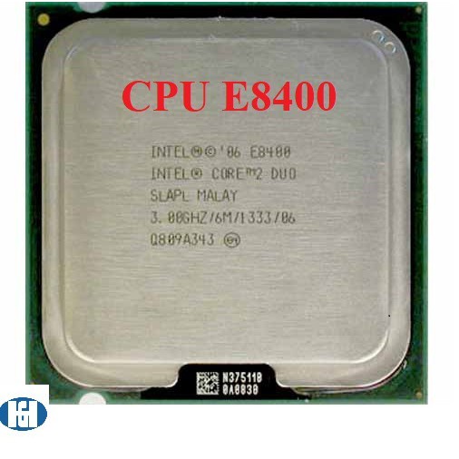 Bộ vi xử lí CPU intel e8400 dùng cho G41, G31, P33,...socket 775 chip core 2 duo e8400