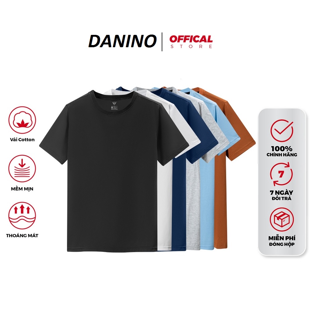 Áo thun nam cổ tròn tay ngắn cotton 100% co giãn 4 chiều mềm mịn dày dặn đa dạng màu sắc | BigBuy360 - bigbuy360.vn