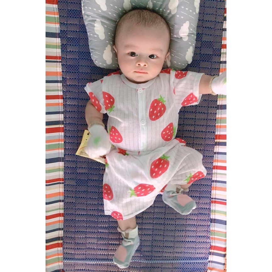 Bộ cộc tay cotton giấy khuy giữa mẫu mới 2022 size 3-14kg