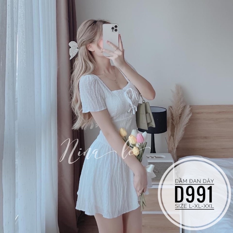 Bigsize Đầm đan dây D991