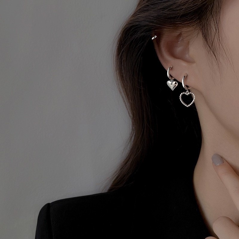 Khuyên tai dạng kẹp chất liệu hợp kim đính đá nhiều phong cách thời trang cho nữ