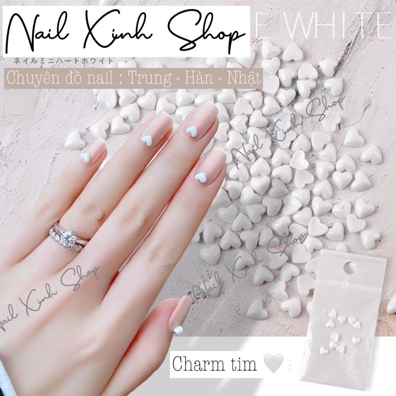 [Mới] Charm tim nhỏ trang trí nail - móng tay nghệ thuật