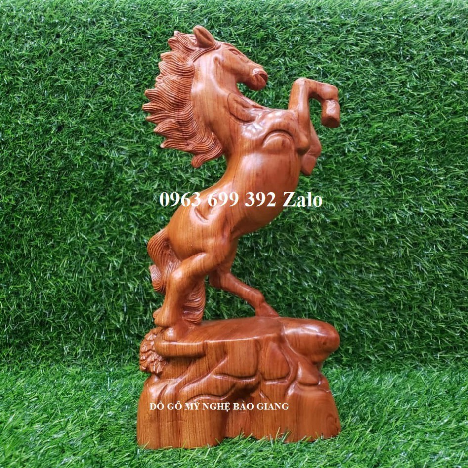 Tượng con ngựa bằng gỗ hương cao 30 cm [RẺ SẬP SÀN]