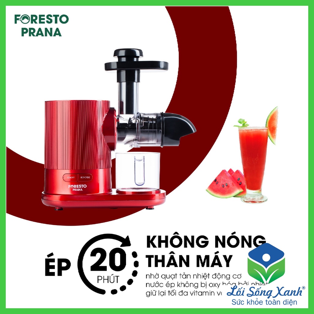 Máy ép chậm Foresto Prana - Lối Sống Xanh Kèm Quà Tặng