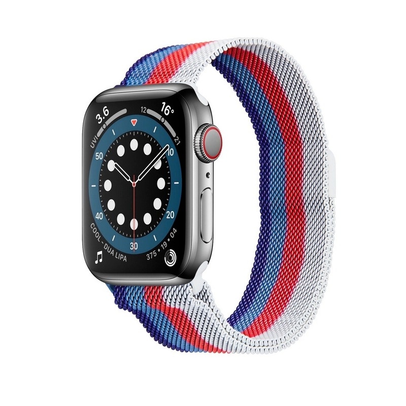 Dây Đeo Inox Milan Loop Cho Đồng Hồ Thông Minh Apple Watch 38 42 44 40 mm Series Se 6 5 4 3 2 1