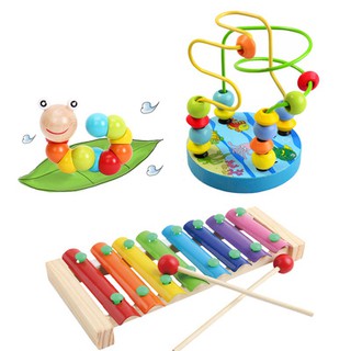 Sét 3 món đồ chơi giáo cụ montessori bằng gỗ br03h cho bé phát triển trí tuệ