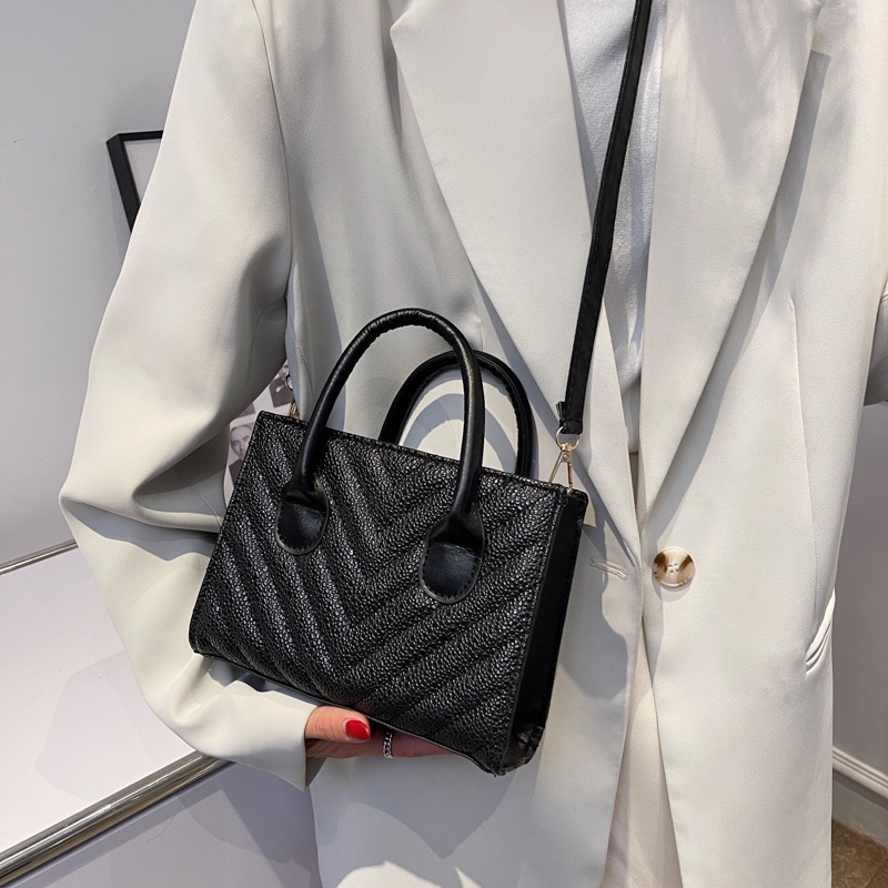 Túi Đeo Chéo Hình Vuông Nhỏ Màu Trơn Kiểu retro 2002 Thời Trang