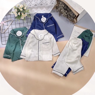 Bộ Pizama lụa Satin cho bé