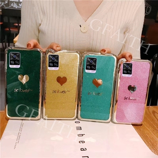 2020 Mới VIVO V20 Bao Cặp Đôi Thời Trang Bling Vàng Lấp Lánh Được Yêu Thích Vỏ Silicon Vỏ Điện Thoại Di Động VIVOV20