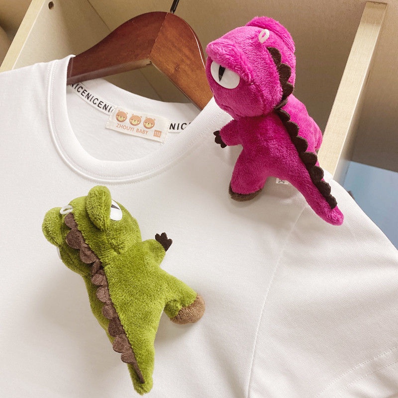 Áo Thun Tay Ngắn In Hình Khủng Long Ba Chiều Thời Trang Mùa Hè Hàn Quốc Mới Cho Bé Trai