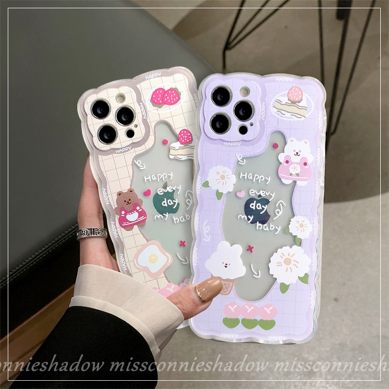 Ốp điện thoại TPU MissConnie dẻo dày dặn họa tiết gấu/ thỏ thích hợp cho IPhone 7 Plus 8Plus XS Max X XR 12 11 13 ProMax