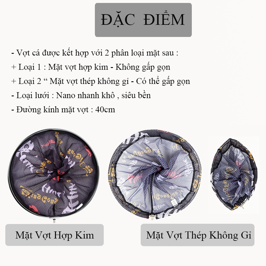 Vợt Cá Carbon Rice Fishing cao cấp chuyên dụng câu đài câu đơn có thể thu gọn KK-35