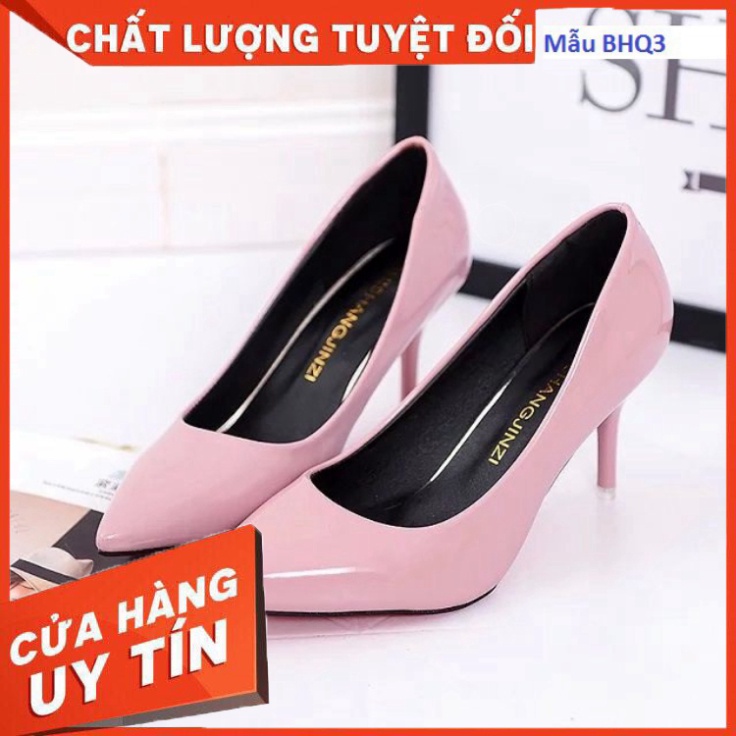 Giày cao gót nữ da bóng cao 6cm - Hàng nhập khẩu