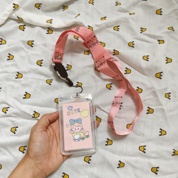 Thẻ Đeo Bảng Tên Học Sinh, Sinh Viên Nhựa Dẻo Trong + Dây Đeo