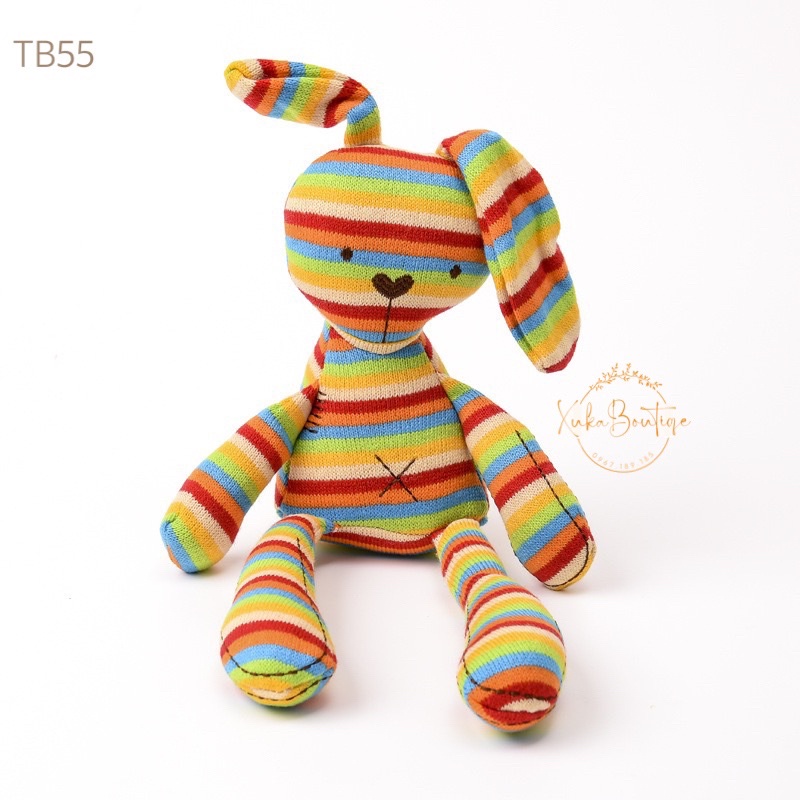 Búp Bê Thỏ Bông Tai Dài Màu Sắc Cầu Vồng Cao Cấp Mềm Mịn Đẹp [DouDou Trấn An Con Ngủ Ngon]