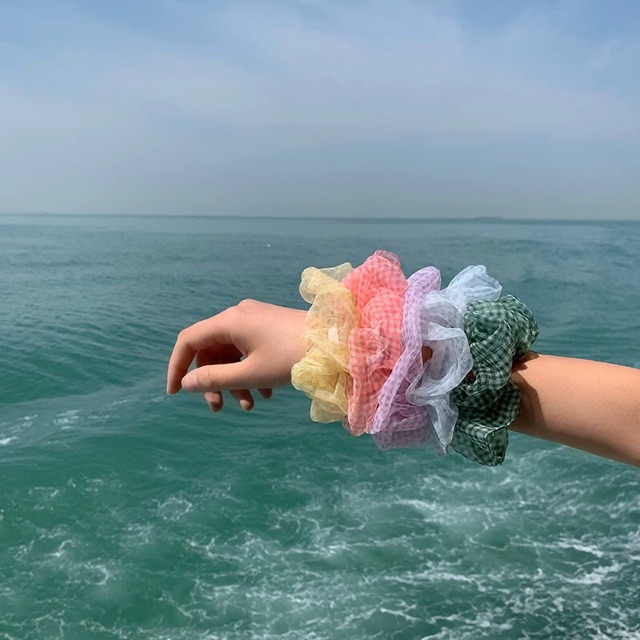 CỘT TÓC SCRUNCHIES - Voan caro