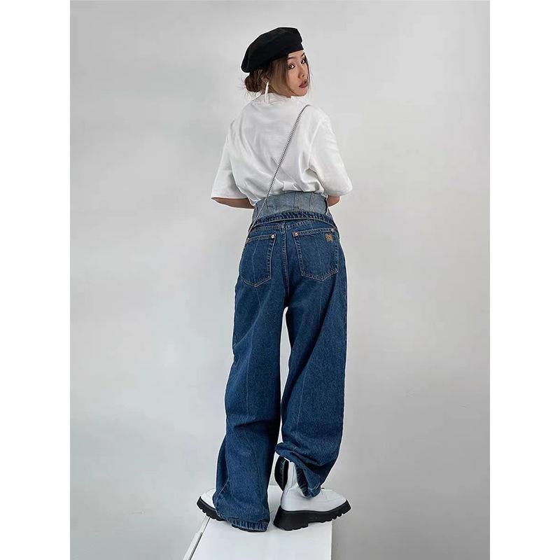 Hàng Mới Về Quần Denim Ống Rộng Lưng Cao Thời Trang Mùa Xuân Mới