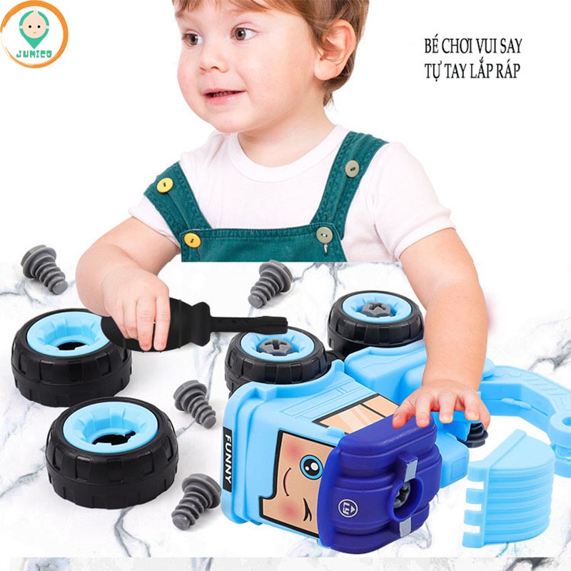 Ô tô đồ chơi lắp ráp mô hình, đồ chơi trẻ em cho bé trai bé gái JUMICO OLR
