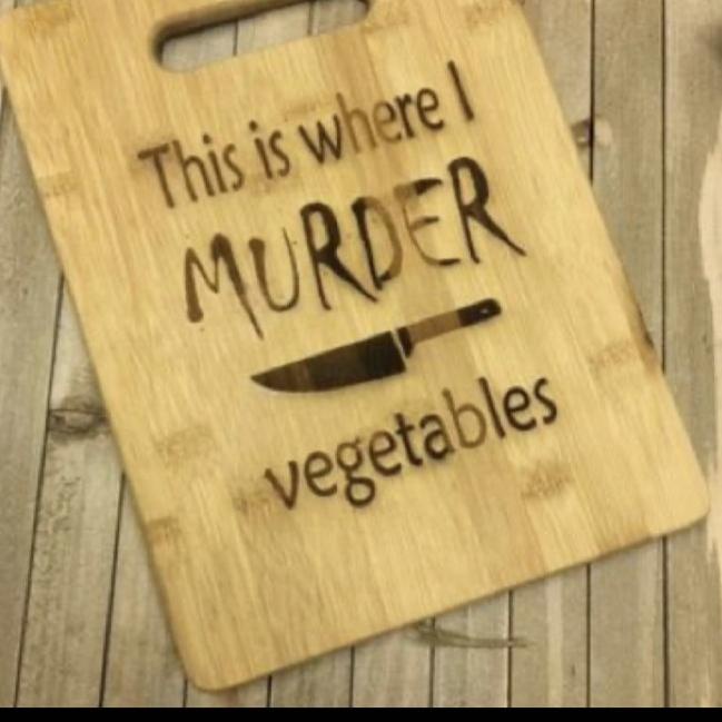 K.➮ Thớt - Từ Vui Nhộn - This I Where I Murder Veggie (Hàng Có Sẵn)