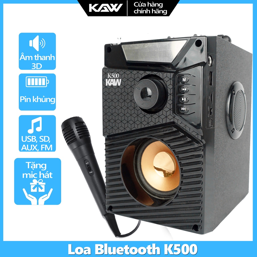 Loa Bluetooth Karaoke, Loa Hát Karaoke Không Dây A300 & A18 Công Suất Lớn – Tặng Micro + Phiếu Bảo Hành 6T Toàn Quốc