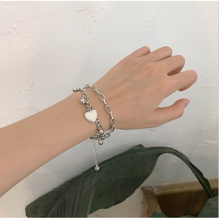 LẮC TAY TRÁI TIM THÉP TITAN KHÔNG GỈ PHONG CÁCH HIPHOP HÀN QUỐC TA138