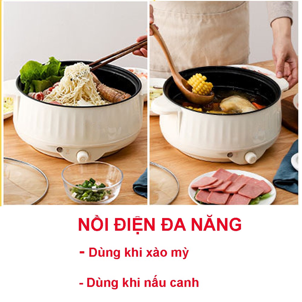 NỒI LẨU ĐIỆN ĐA NĂNG DÙNG ĂN LẨU HOẶC CHIÊN RÁN XÀO LÕI CHỐNG DÍNH (NL-02)