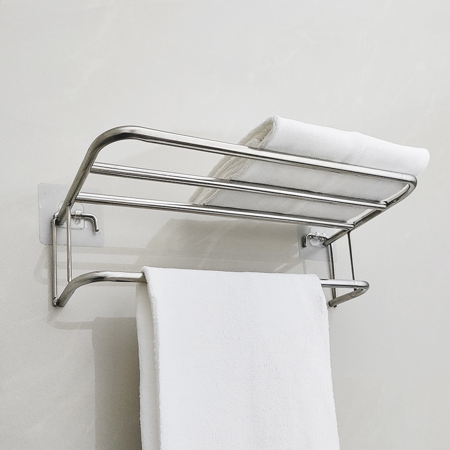 Giá Treo Khăn giá treo đồ nhà tắm móc treo khăn mặt dán tường đồ gia dụng thanh vắt khăn inox kệ để đồ phòng tắm