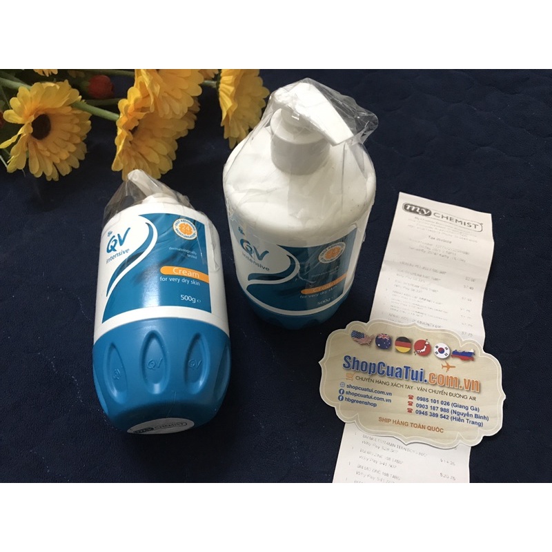 KEM DƯỠNG DA QV Intensive Cream 500G - Kem DƯỠNG ẨM ĐẬM ĐẶC giúp ngăn ngừa và làm dịu DA RẤT KHÔ