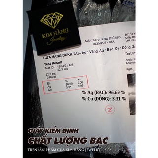Nhẫn Bạc Nhịp Tim Đính Đá
