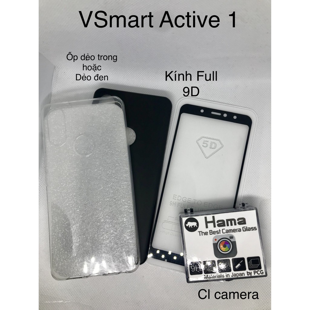 Ốp Lưng + Kính Cường Lực + camera Vsmart Active 1