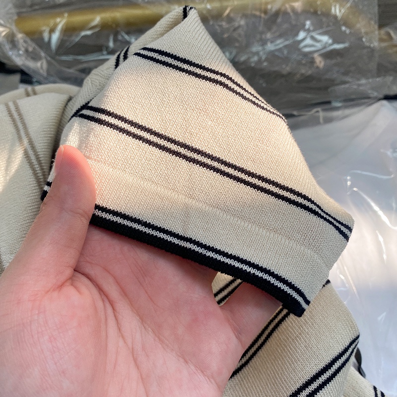 Áo Thun Dệt Kim Tay Ngắn Dáng Rộng Thời Trang Mùa Hè Dành Cho Nữ 53421