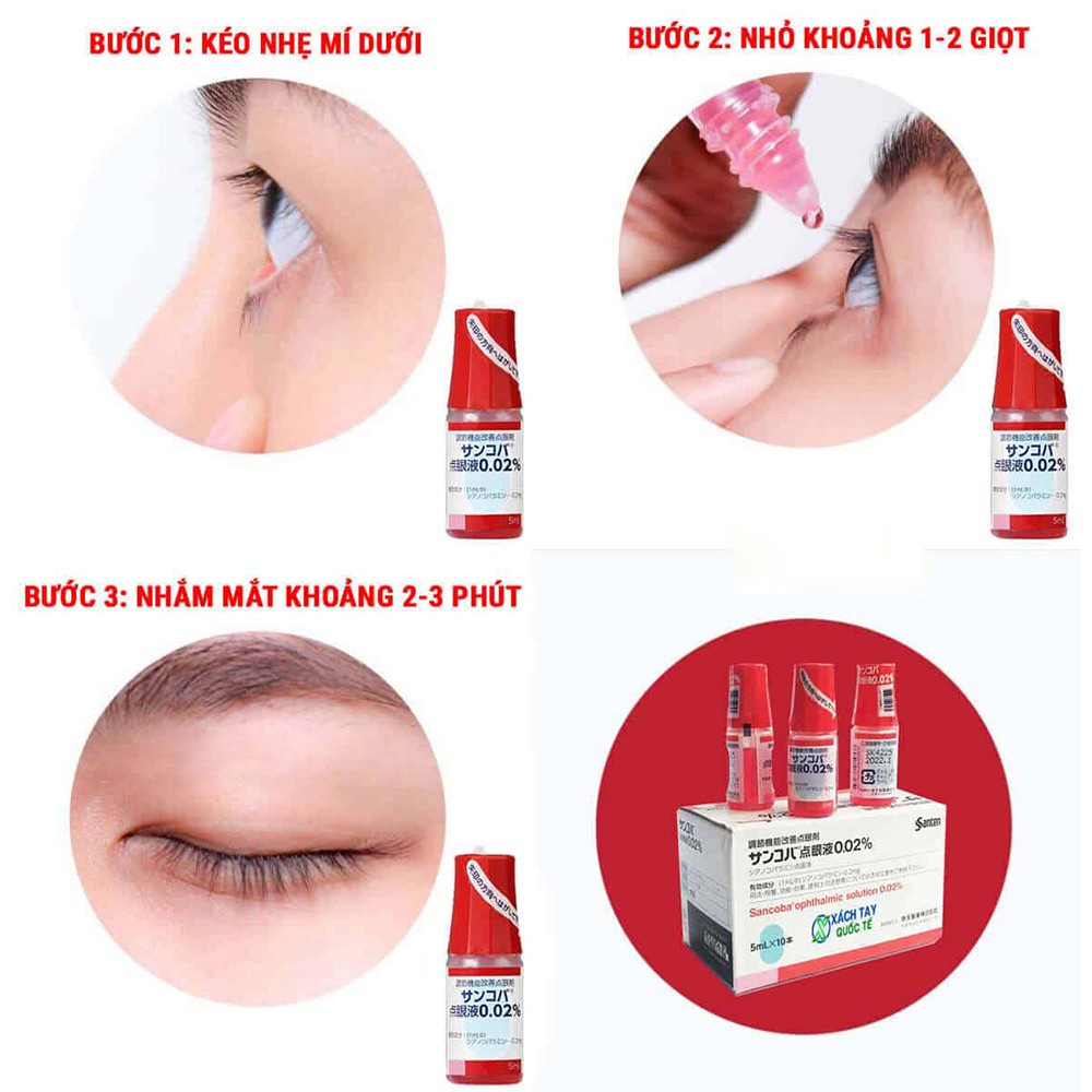 Nhỏ mắt sancoba - 5ml, Hỗ trợ phục hồi thị lực